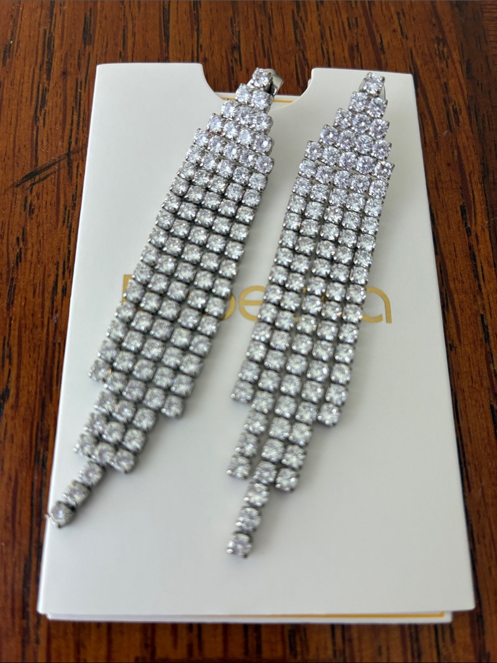 Robeoka Silver Cubic Zirconia Tassel Earrings